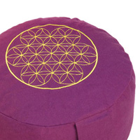 Coussin de méditation motif fleur de vie