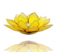 Preview: Chakra Lotus Licht mit Rand, citringelb (Grösse: 13.5 cm)