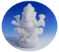 Preview: Ganesha blanc albâtre / env résine 17cm