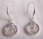 Preview: Boucles d'oreilles étoile spirale avec cristaux colorés