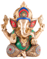 Preview: Ganesha en laiton avec art de la pierre, 30 cm
