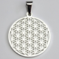 Preview: Pendentif Fleur de vie acier inoxydable argenté Ø 30 mm