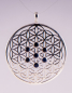 Preview: Blume des Lebens mit blauen Saphiren 925er Silber