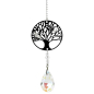 Preview: Arbre de vie avec des gouttes de cristal arc-en-ciel blanc - décoration de fenêtre - Kopie