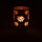 Preview: Kerzenhalter gefrostet/metallic Lotus