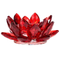 Preview: Lotus Kerzenhalter Kristall rot