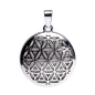 Preview: Pendentif Fleur de Vie avec cristal de roche