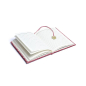 Preview: Notizbuch Samt rosa mit Lebensbaum - 20x15 cm