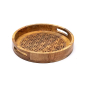 Preview: Serviertablett Blume des Lebens Mangoholz
