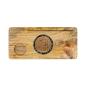 Preview: Kartenhalter Blume des Lebens Turmalin und Pyrit Mangoholz