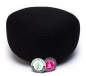 Preview: Coussin de méditation noir brodé d'OM, coton bio