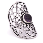 Preview: Bague fleur de vie améthyste argentée