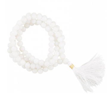 Mala blanches perles d'agate 8 mm 108