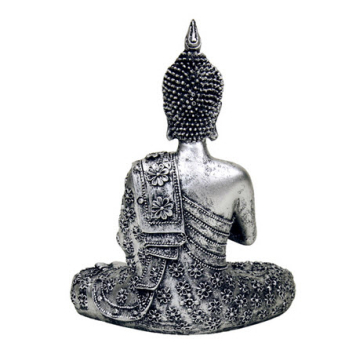 Buddha mit Kerzenhalter silberfarben