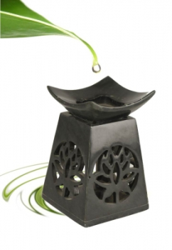 Duftlampe Lotus noir pierre ollaire