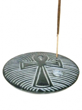 Porte-encens en stéatite Ankh