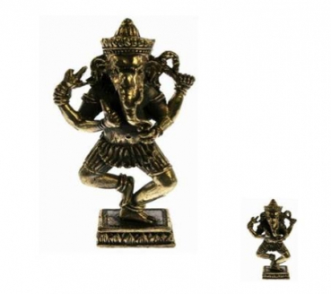 Ganesha tanzend 4armig Messing 8cm