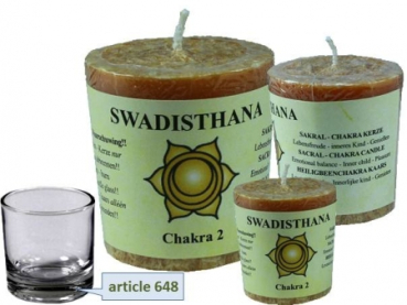 Chakra Bougie votive parfumée stéarine 'Swadhisthana (Balance) Chakra 2