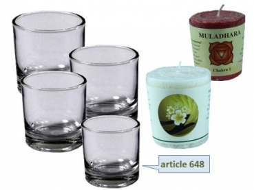 Verre pour Chakra et chill out bougies parfumées, 1 pièces