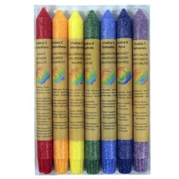 Bougies d'ambiance et bougies parfumées Chakra Set de 7 pièces