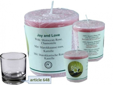 Chill-out 'Joie et d'Amour' bougie parfumée stéarine