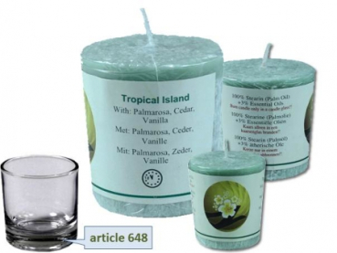 Chill-out 'Tropical Island' bougie parfumée stéarine