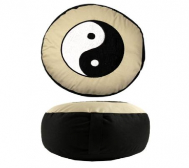 Méditation Yin Yang coussins blanc / noir