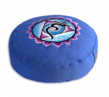 Coussin de méditation Chakra 5, Vishuddha - bleu