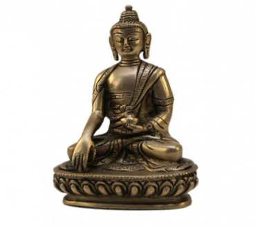 Buddha Akshobhya aus Messing (Grösse: 14 cm)