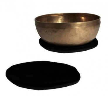 Oreiller plat pour bol chantant, noir 20 cm