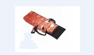 Sac de transport pour banc de méditation lotus rouge