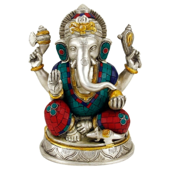 Statue de Ganesh avec décoration en mosaïque