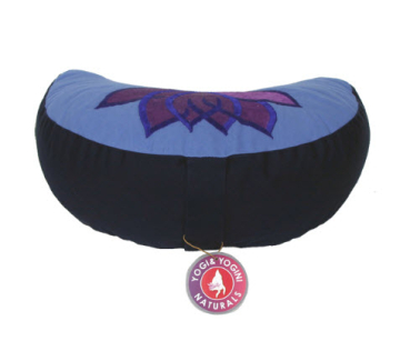 Mondkissen coussin de méditation Lotus bleu clair et foncé