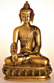 Medizin-Buddha, Messing, ca. 20 cm