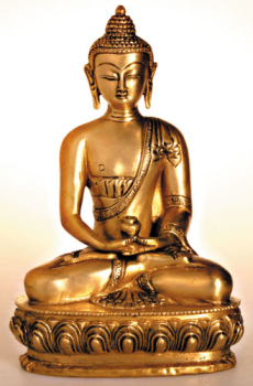 Buddha Amithaba, Messing, ca. 20 cm