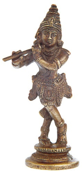 Krishna, Messing, ca. 12 cm