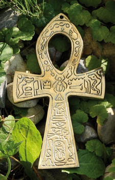 Ankh symbole en laiton avec symbole égyptien15,5cm