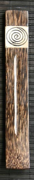 Encens spirale bois de palmier, L. 26cm