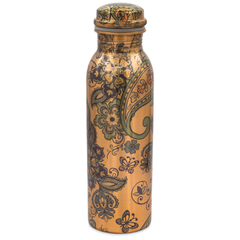 Trinkflaschen aus Kupfer Paisley bedruckt