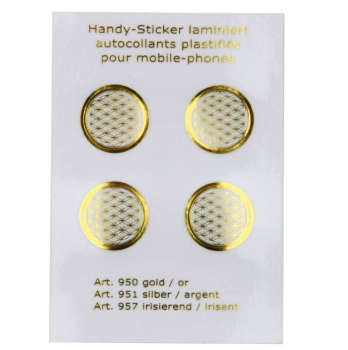 Handysticker Blume des Lebens gold A7