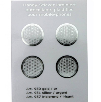 Handysticker Blume des Lebens silber A7 - Kopie