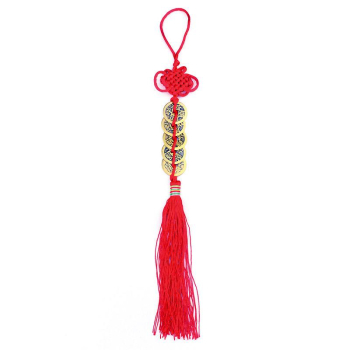 Ruban 5 pièces porte-bonheur couleur or 32 cm