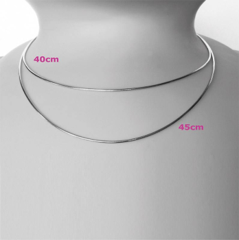 Chaîne en argent 925 en forme de serpent 1,2 mm / 45 cm