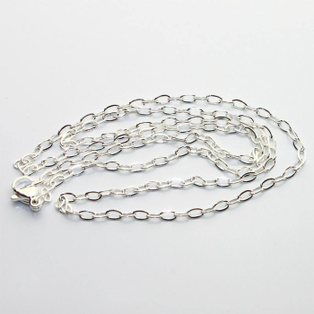Chaîne à maillons en acier inoxydable extra-clair Ø 3 mm / 45 cm Chaîne à maillons en acier inoxydable extra-clair Ø 3 mm / 45 cm