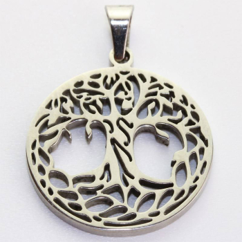 Pendentif arbre de vie en filigrane inox Ø 20 mm - Kopie