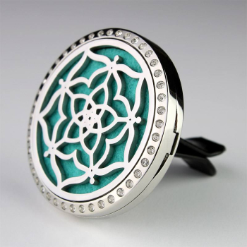 Diffuseurs air parfumé fleur de Vénus acier inoxydable Ø 38 mm avec strass