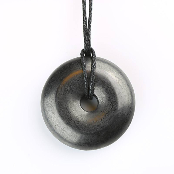 Anhänger Donut 30 mm Schungit poliert