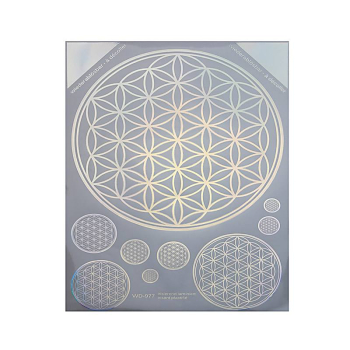 Autocollant fleur de vie irisé A3 * amovible *