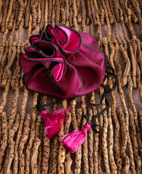 Rose Beutel schwarz/fuchsia