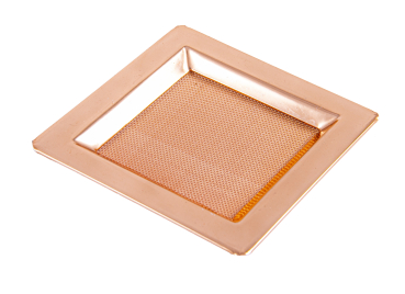 Tamis à encens carré, acier inoxydable or rose, 8x8 cm